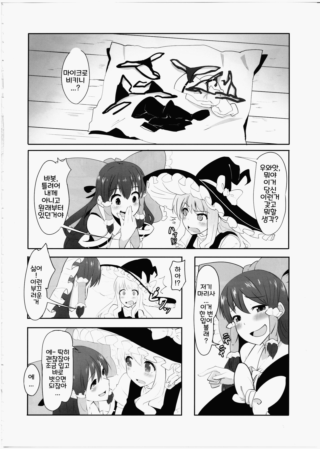 Futanari Reimu to Futanari Marisa ga Micro Bikini de Icha Icha suru Hon page 4 full
