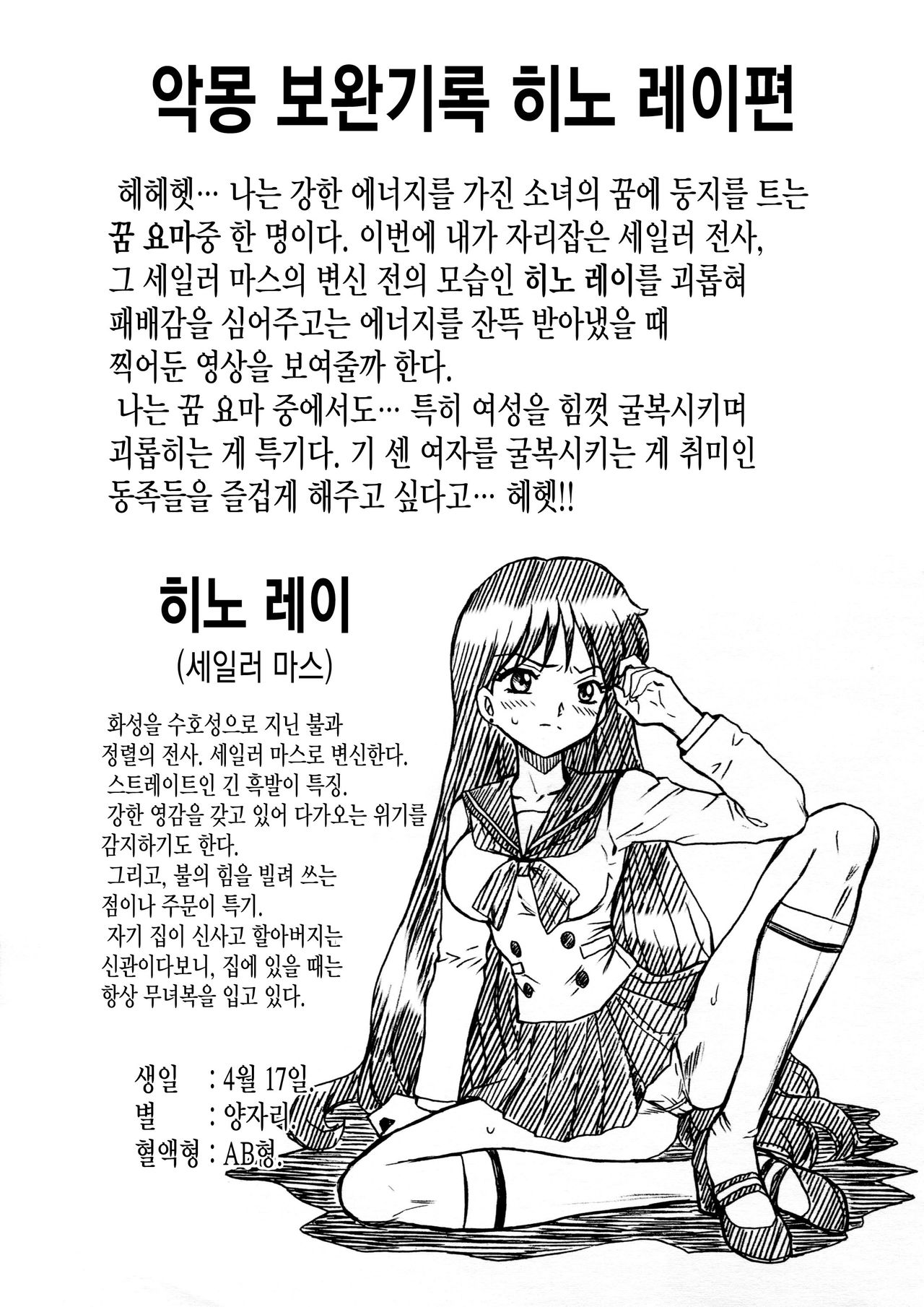 SAILORMOON FILE Hino Rei Gazoushuu page 2 full