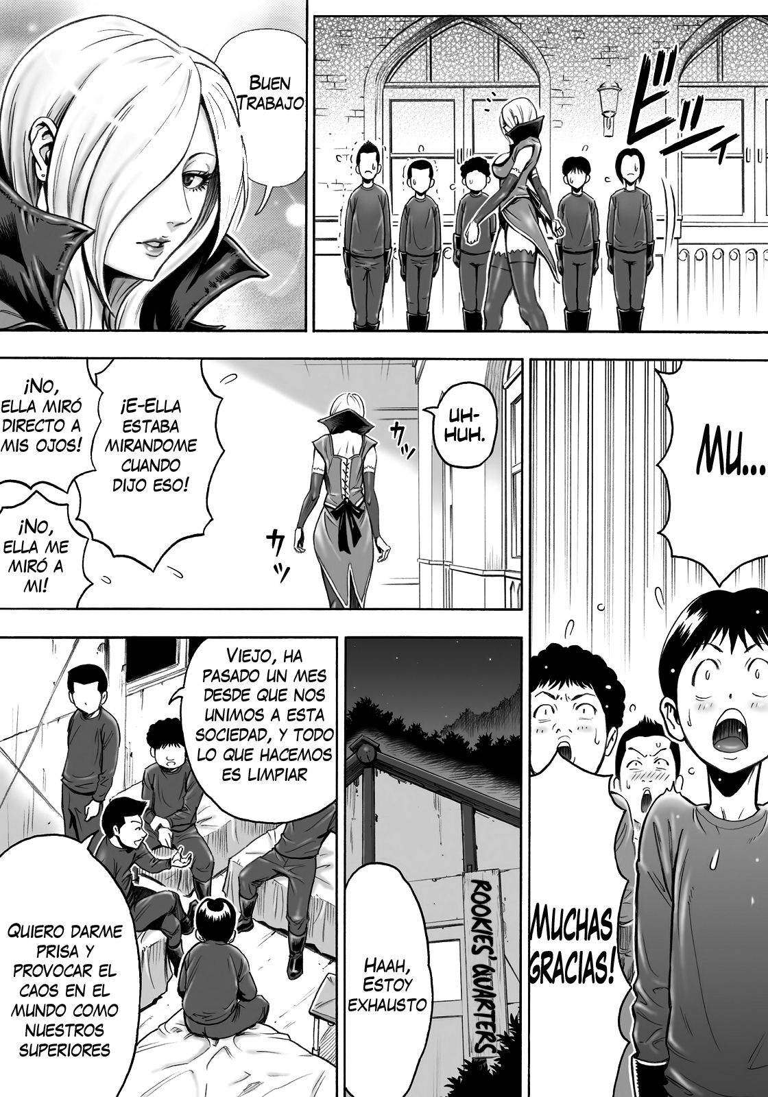 Aku no Onna Shuryou to Doutei Kouseiin | Evil Leader and the Virgin Members page 4 full