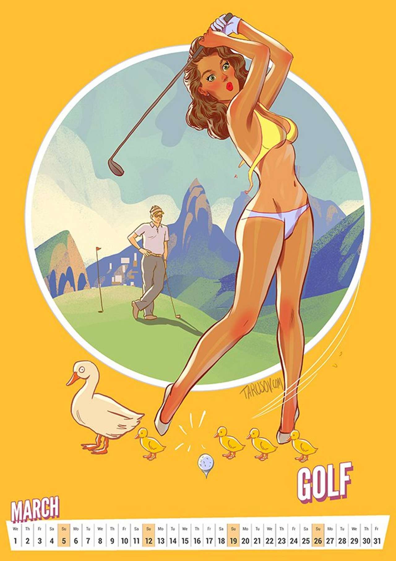 2017 Summer Olympic Pinup Calendar page 4 full