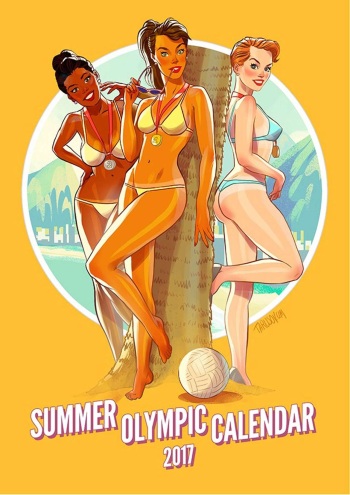 2017 Summer Olympic Pinup Calendar cover