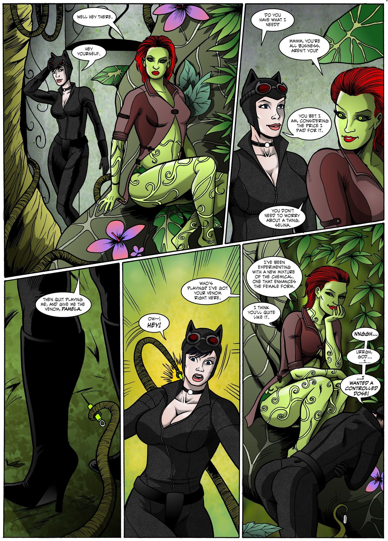 Catwoman Muscle Growth page 1 full