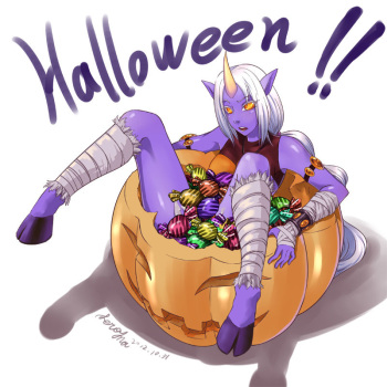 Soraka in Halloween cover