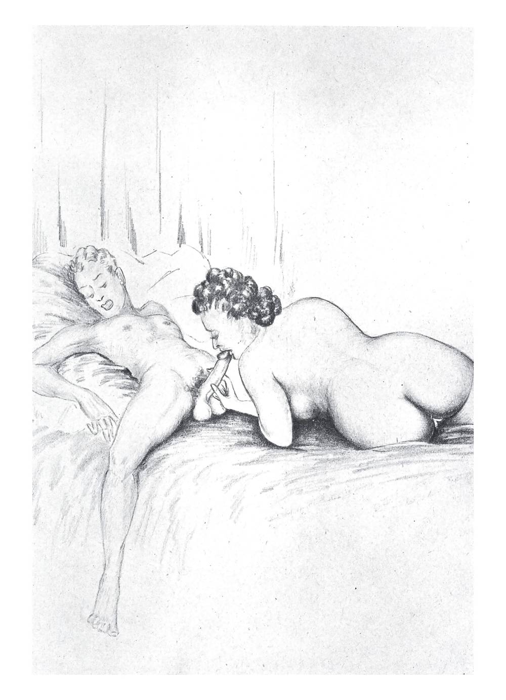 Erotic Vintage drawing page 1 full