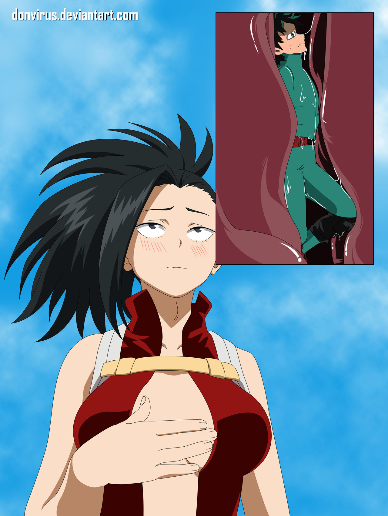 Momo savoring Deku page 3 full