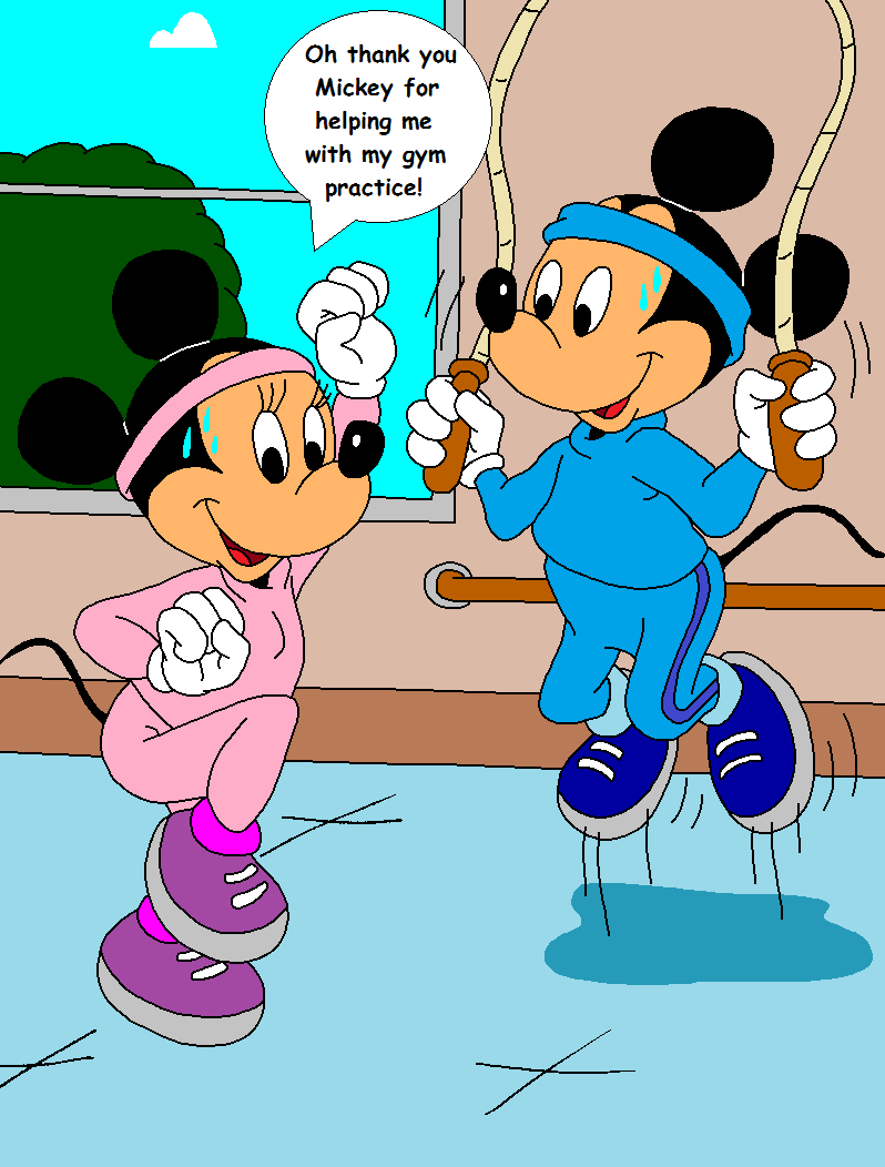 Mickey &amp; Minnie - Gym Practice page 1 full