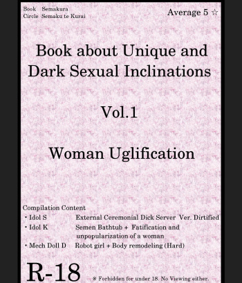 Book about Narrow and Dark Sexual Inclinations Vol.1 Uglification cover