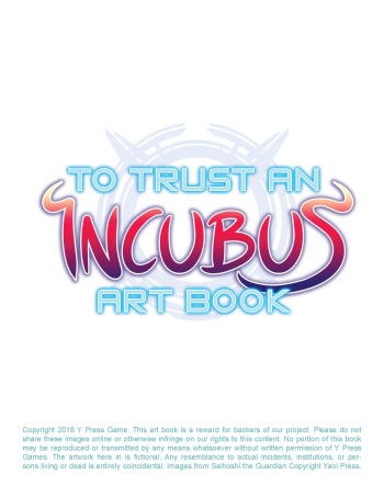 To Trust an Incubus Artbook cover