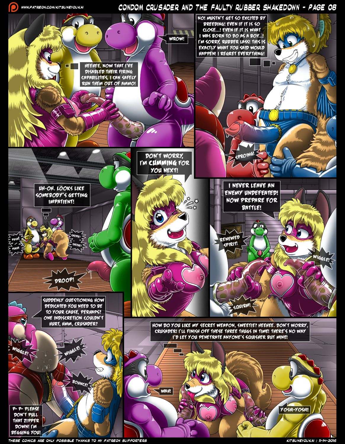 Condom Crusader And The Faulty Rubber Shakedown by Kitsune Youkai page 9 full