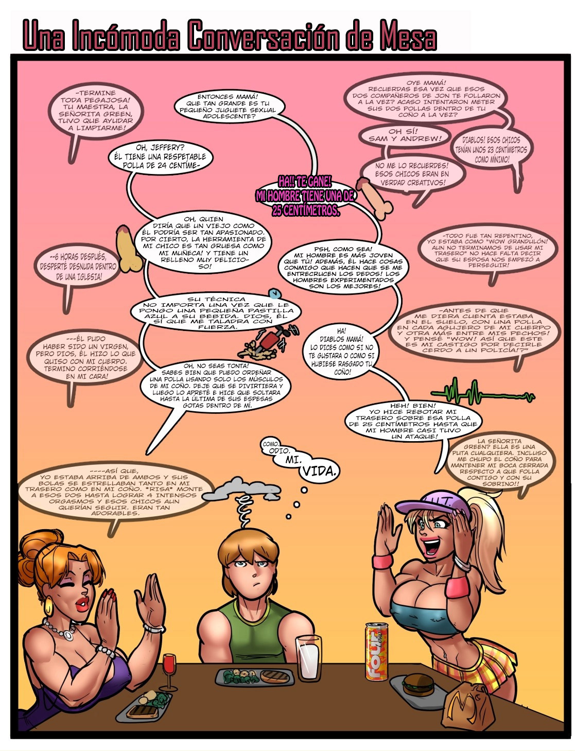 Mi Madre &amp; Hermana son unas Putas Obsesionadas con el Tamaño! 1 page 8 full