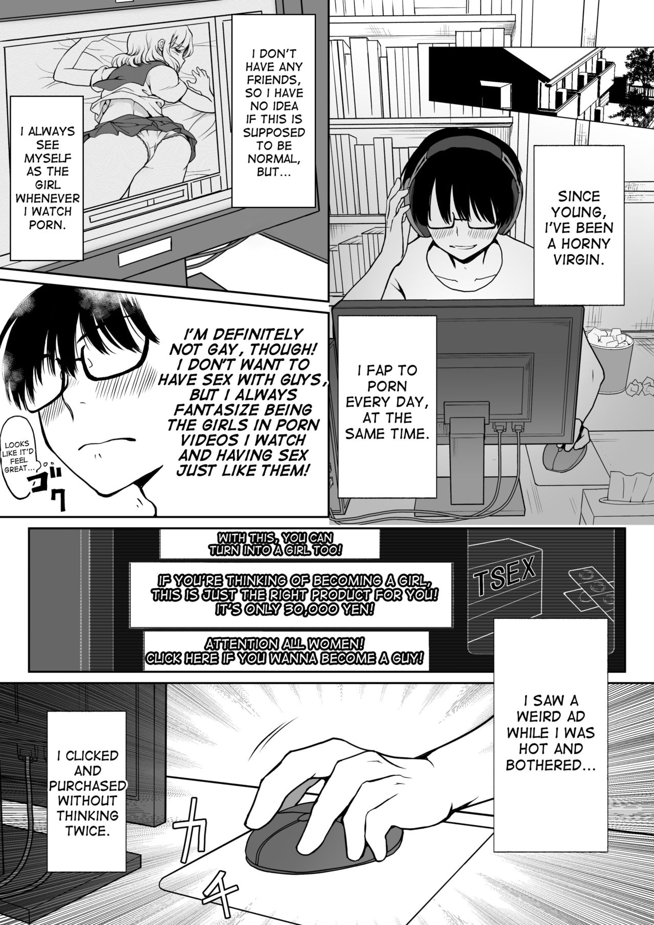 InCha ga Onna ni Natte Chikan Saretemita page 2 full