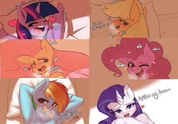 Spike x Mane 6 cover