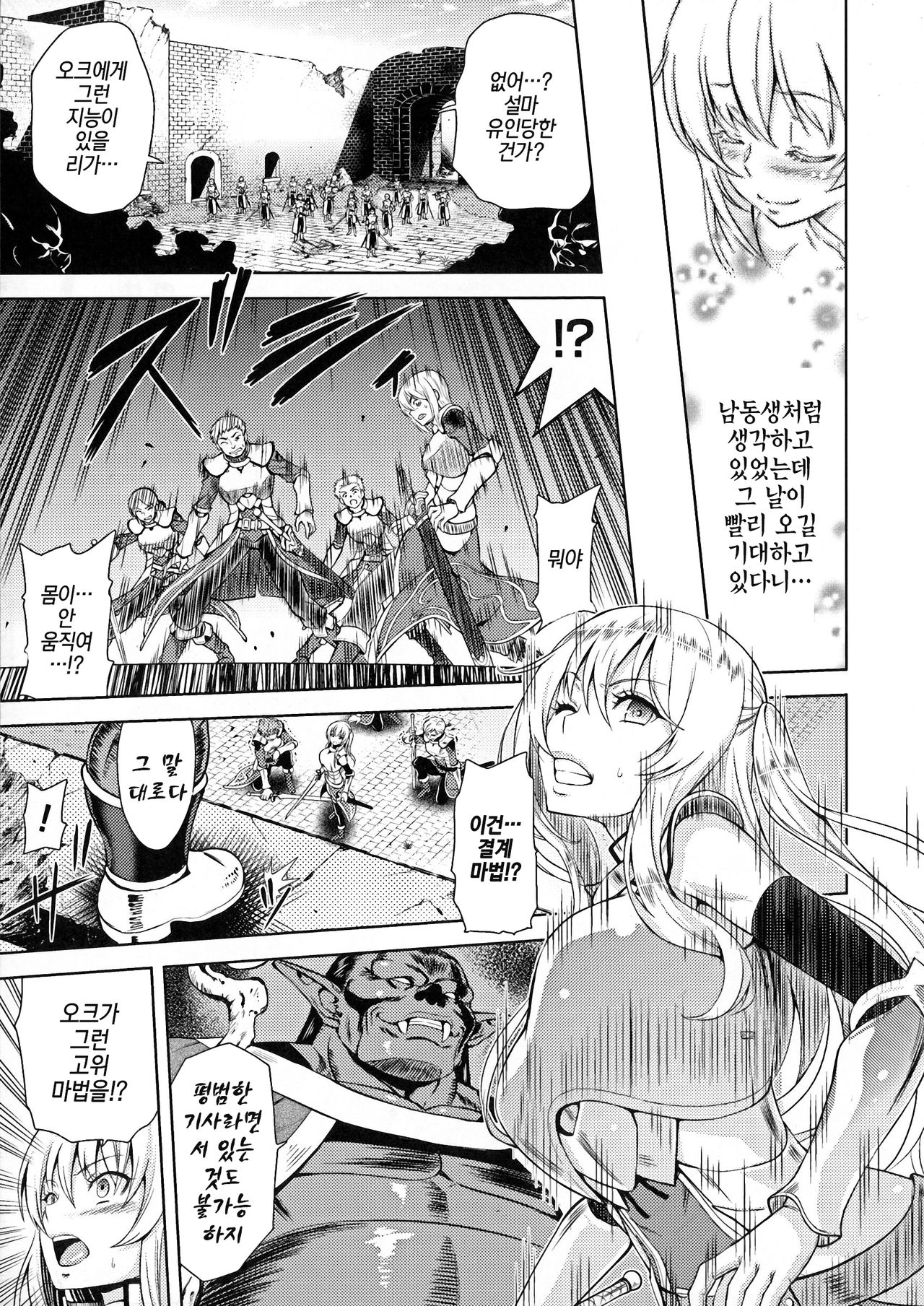 ERONA Orc no Inmon ni Okasareta Onna Kishi no Matsuro | 에로나 오크의 음문에 침식당한 여기사의 결말 page 7 full
