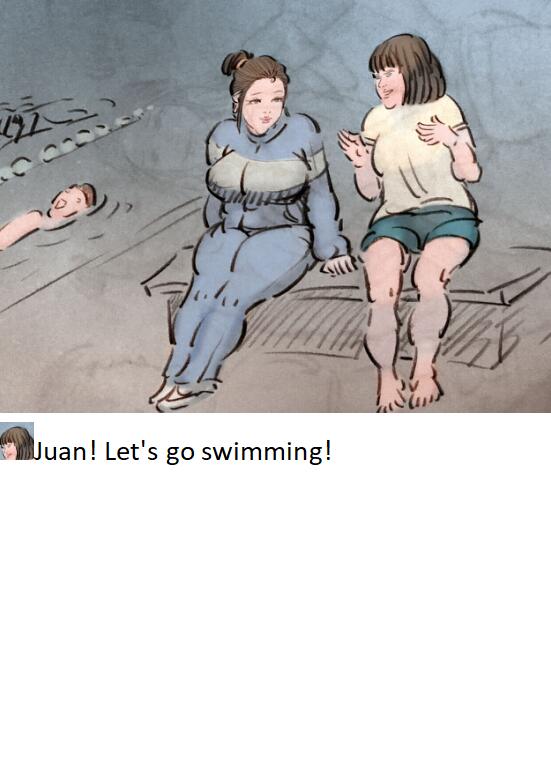 【 Swimming at night】-【私人画家】- English page 3 full