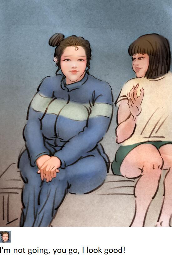 【 Swimming at night】-【私人画家】- English page 4 full