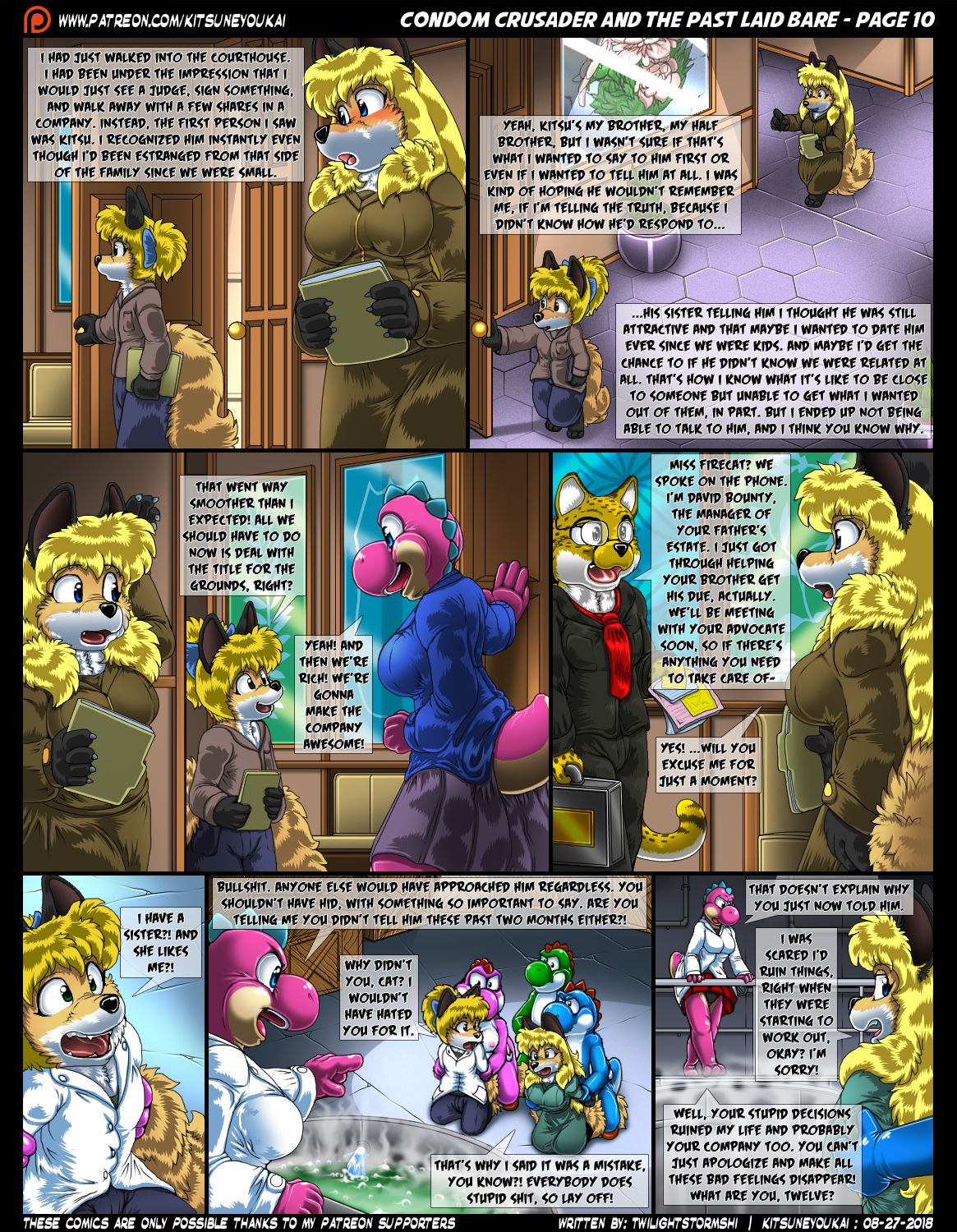Condom Crusader and the Past Laid Bare + line art page 10 full