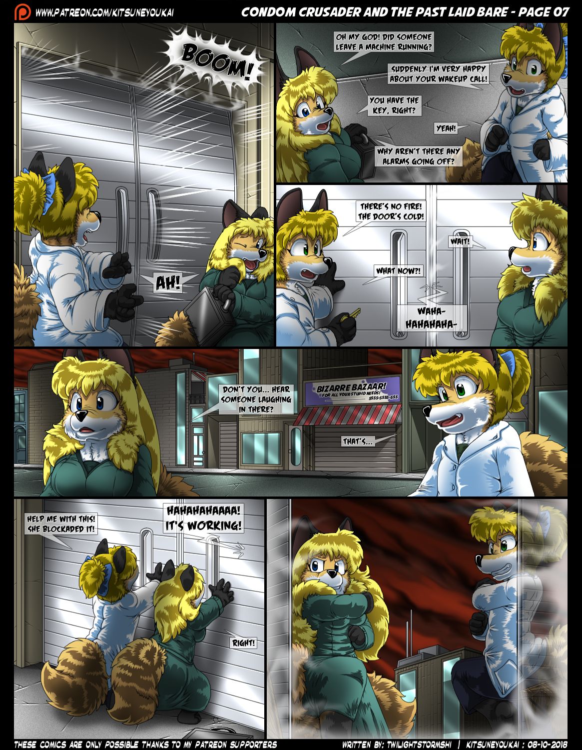 Condom Crusader and the Past Laid Bare + line art page 7 full