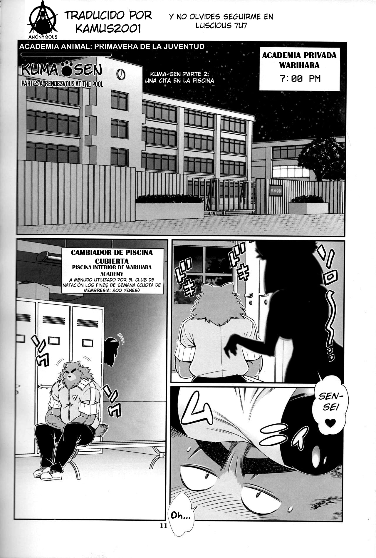 Animal Gakuen Seishunki Kumasen Dainiwa "Pool de Mikkai no Maki" | Kuma-sen Part 2: A Rendezvous at the Pool page 1 full