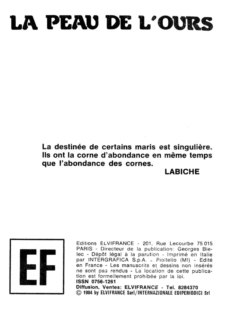Elvifrance - Les Cornards - 031 - La Peau de l'Ours page 3 full