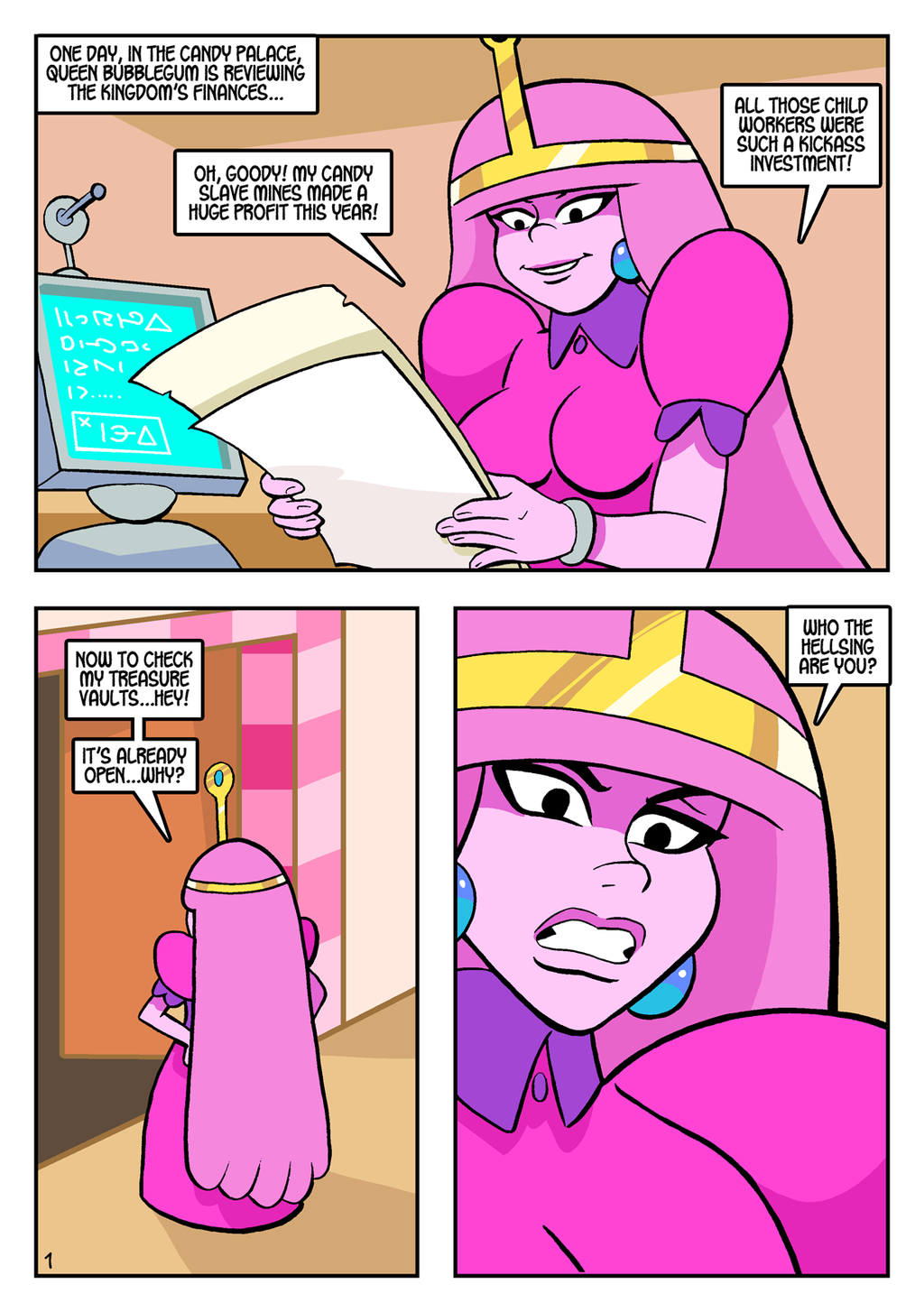 - Adventure Time x Batman TAS - Candy Clown Smackdown page 1 full