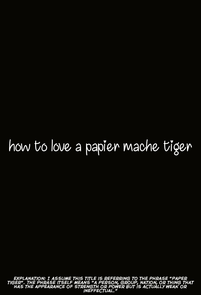 Hariko no Tora no Aishikata | How to Love a Papier Mache Tiger page 4 full
