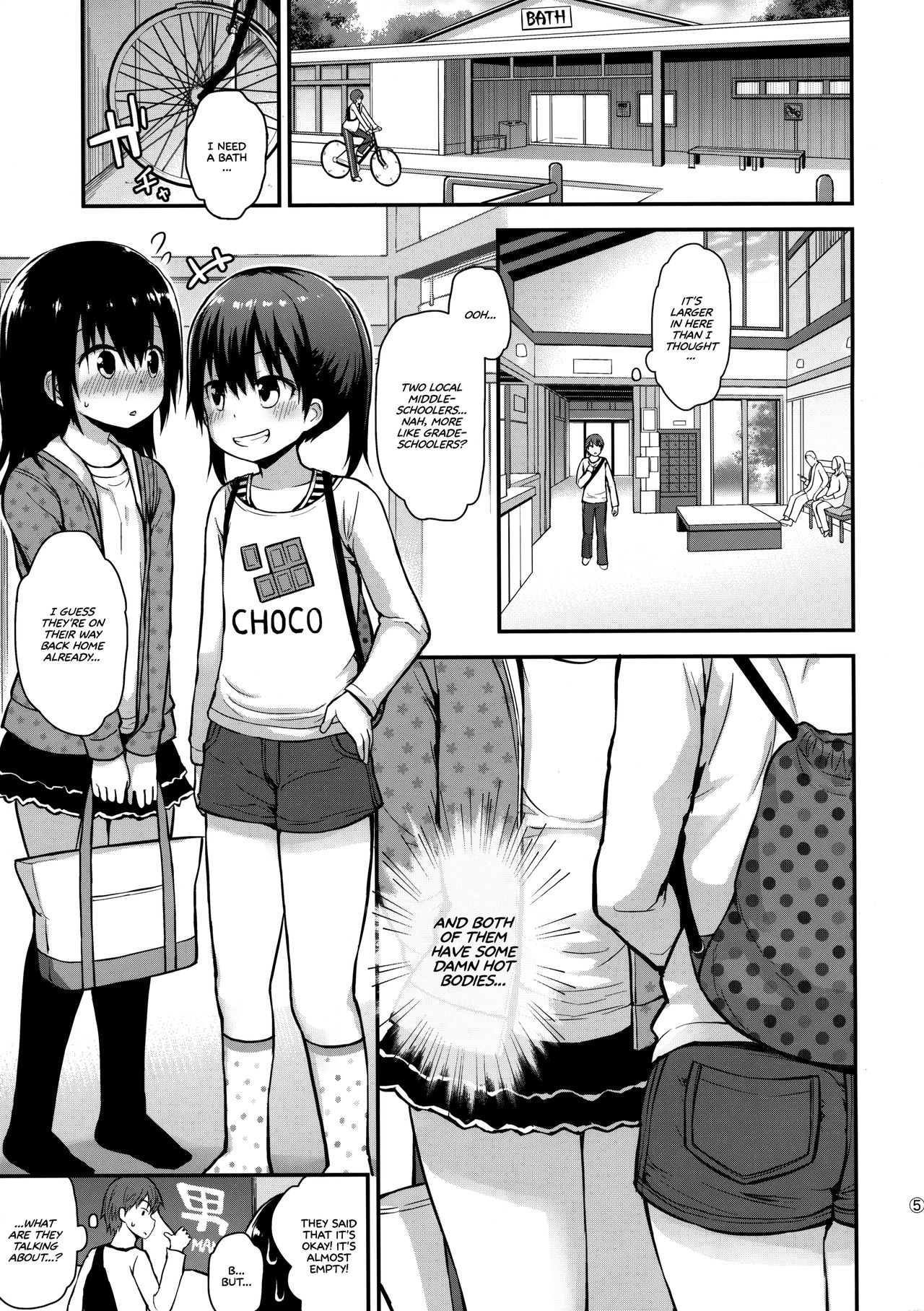 Onnanoko datte Otokoyu ni Hairitai | They may just be little girls, but they still want to enter the men's bath! page 4 full