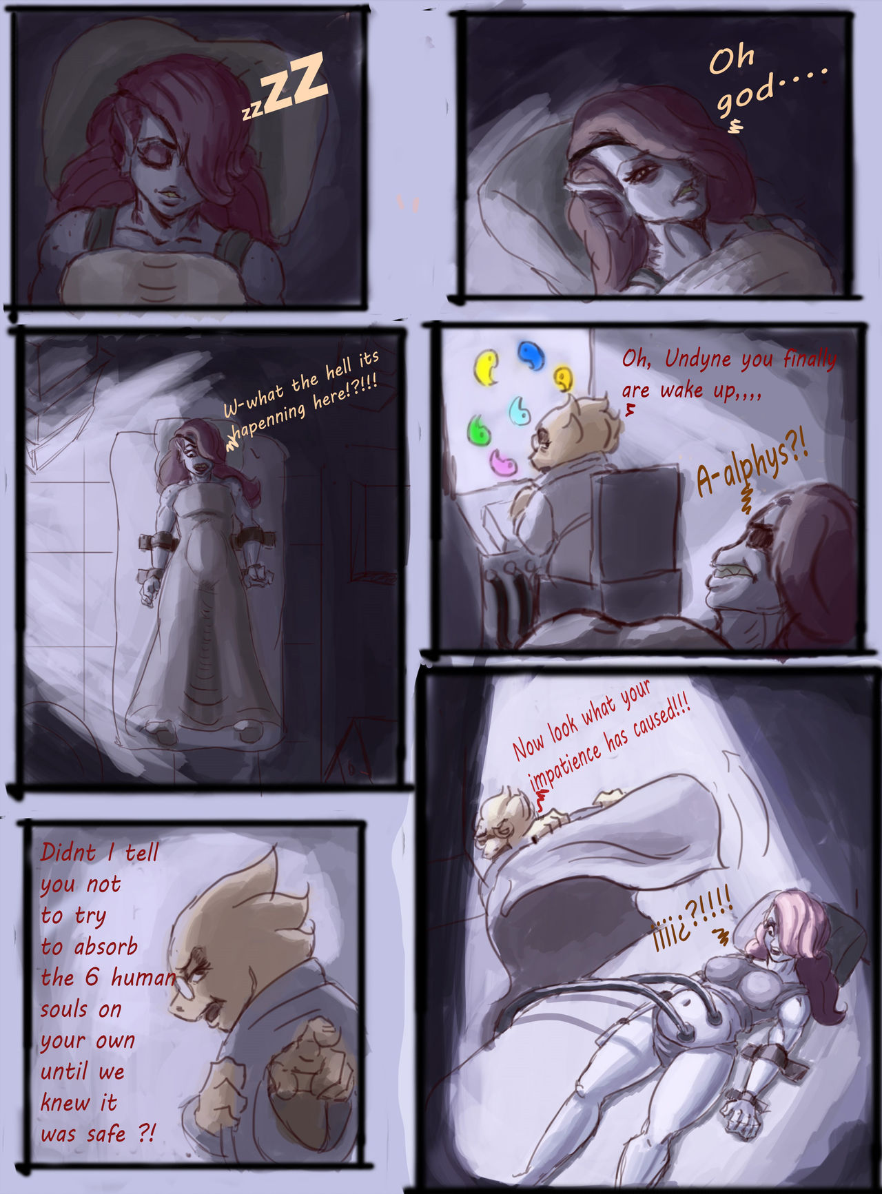 Undyne's Pregnancy page 1 full