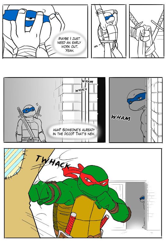 TMNT Black and Blue ch. 1 Colored by: Amateur page 8 full