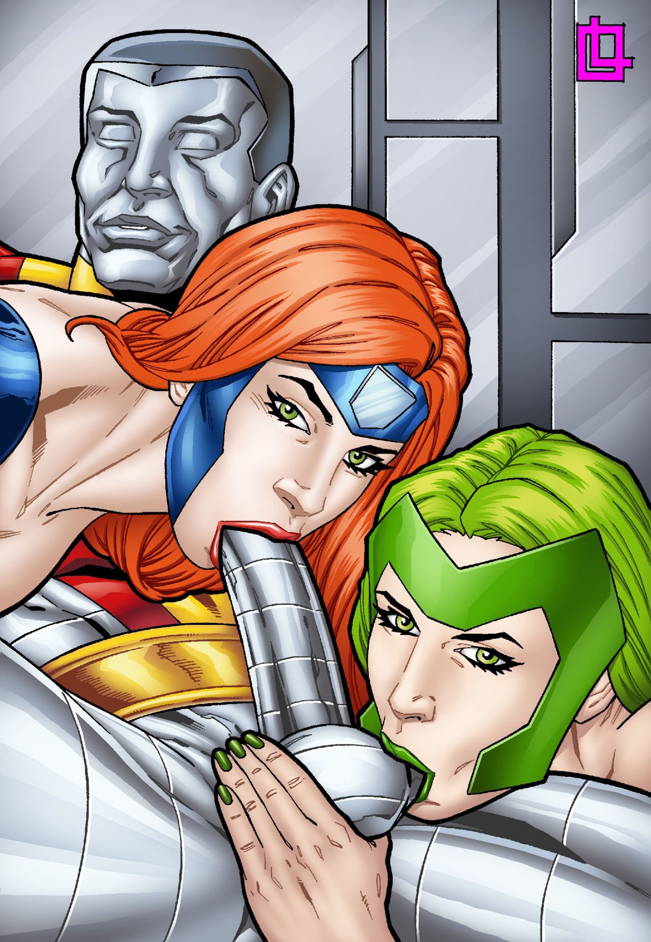 Colossus, Jean Grey, and Polaris Threesome page 3 full