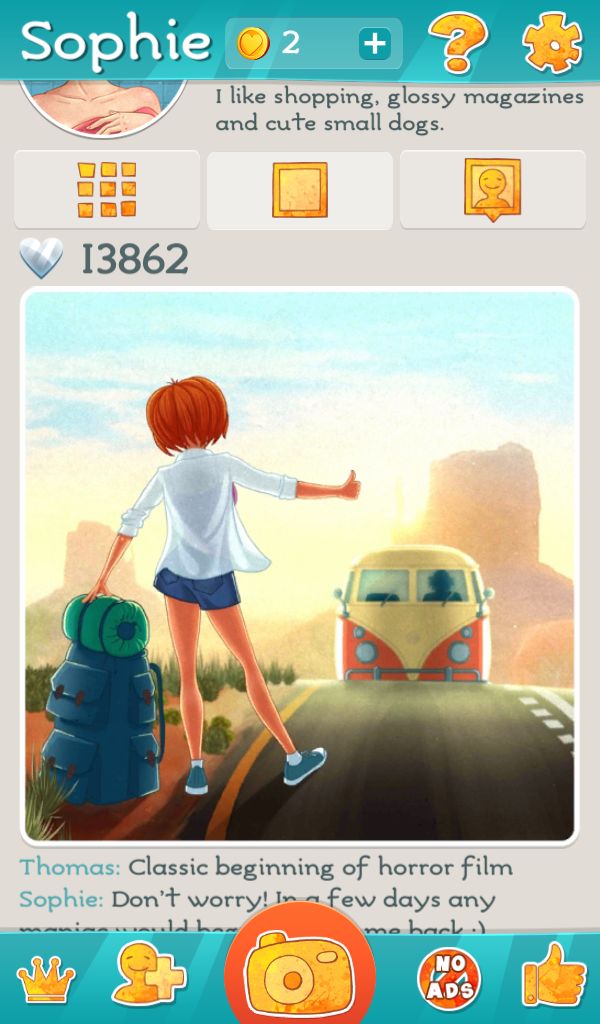 My selfie story iOS page 1 full