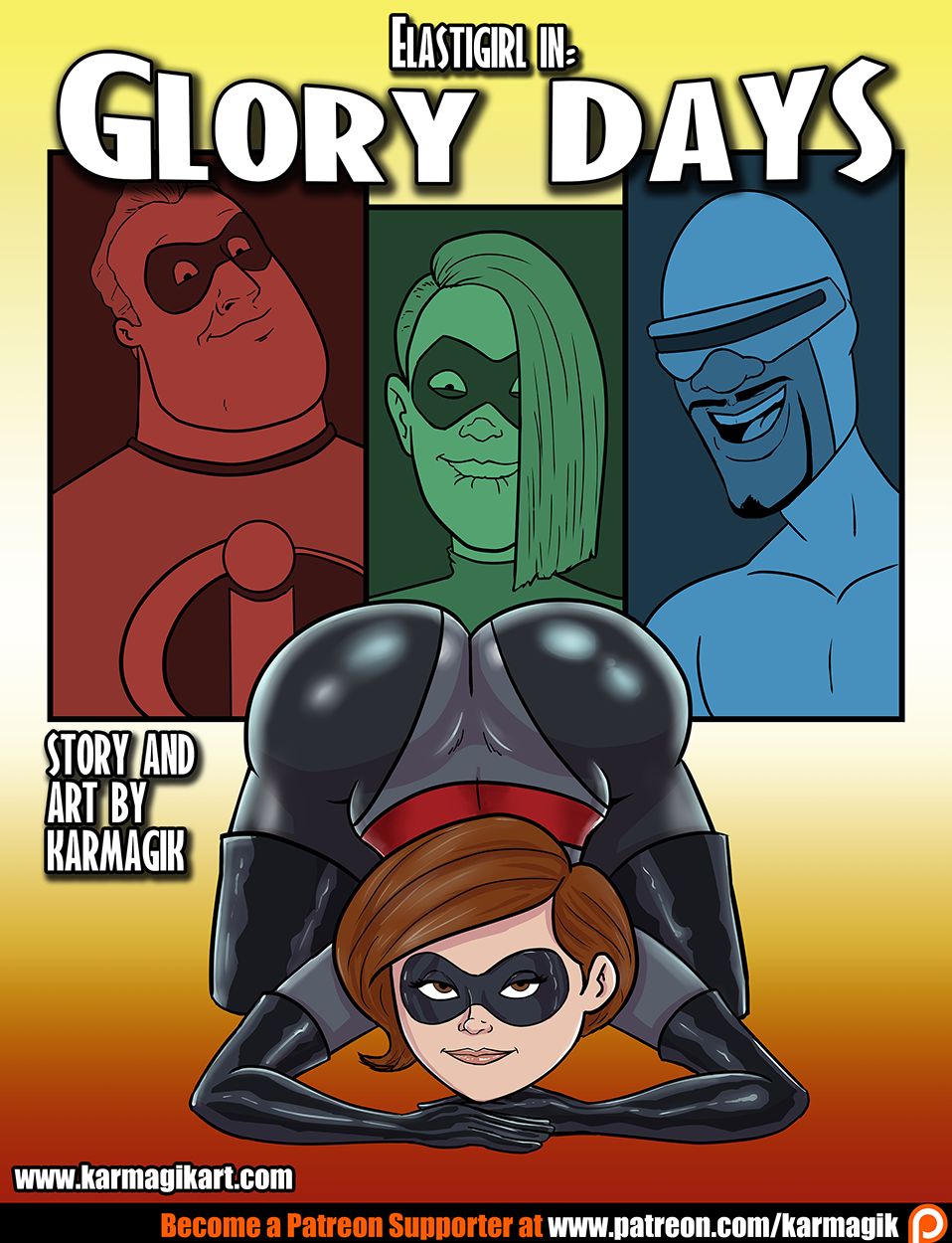Elastigirl in Glory Days - Ink page 2 full