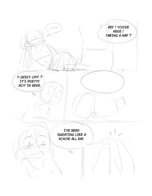 Unnamed Mascot Futa Comic + drafts page 10 full