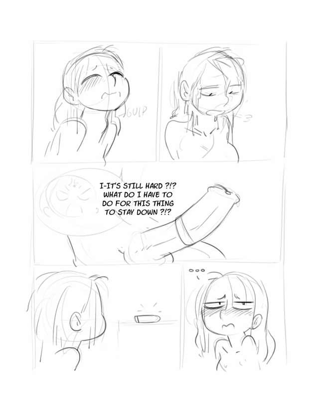 Unnamed Mascot Futa Comic + drafts page 7 full