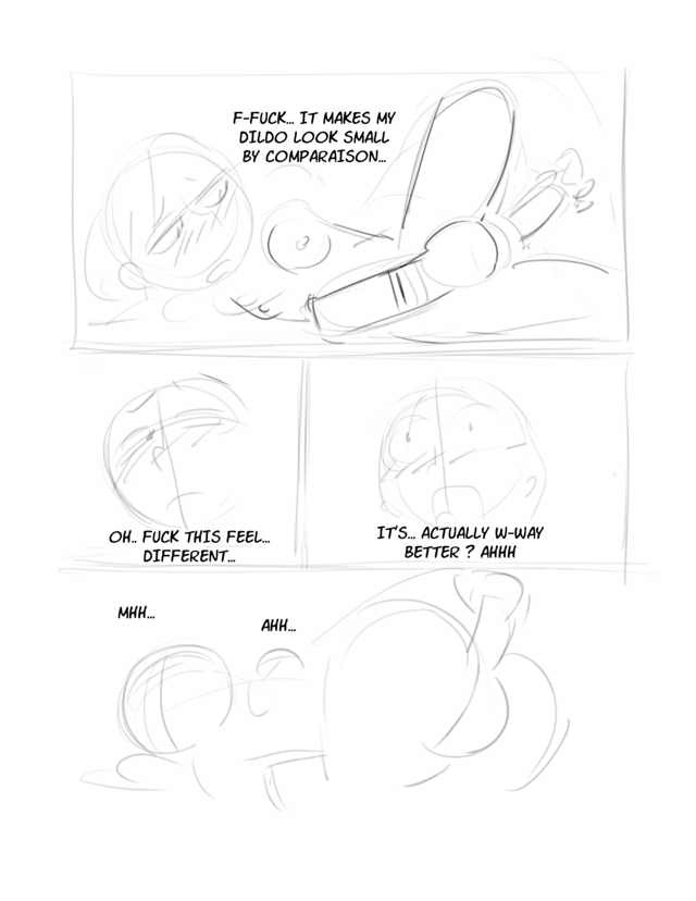 Unnamed Mascot Futa Comic + drafts page 8 full