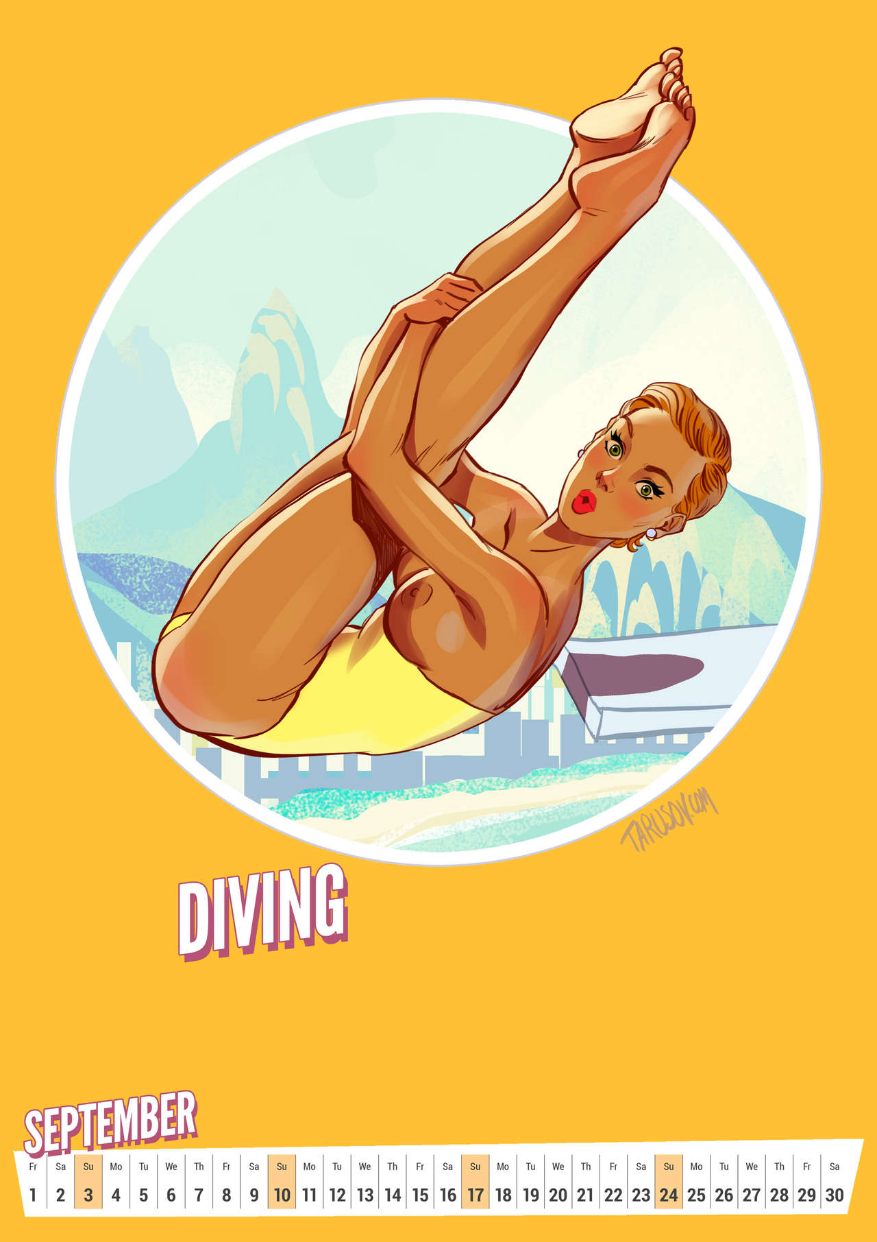 - 2017 Olympic Pin-Ups Calendar page 10 full