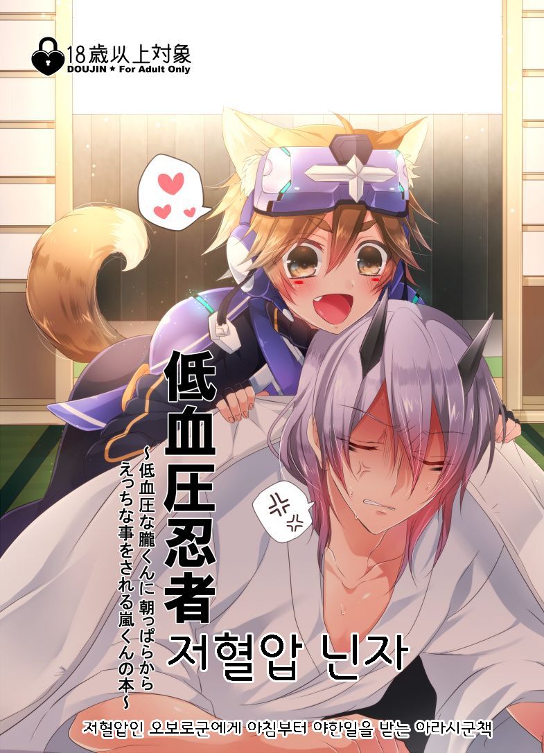 Teiketsuatsu Ninja ~Teiketsuatsu na Oboro-kun ni Asappara kara Ecchi na Koto o Sareru Arashi-kun no Hon~ | 저혈압 닌자 !저혈압인 오보로군에게 아침부터 야한일을 받는 아라시군책~ page 1 full