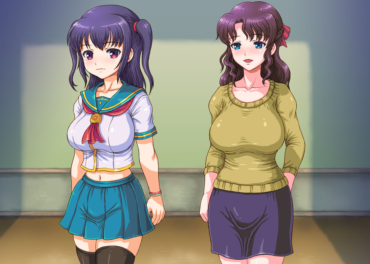 Hankouteki na Kyonyuu Musume to Bakunyuu Haha o Shitsuke Oyakodon o Tanoshimu Chuunen Yarou page 2 full