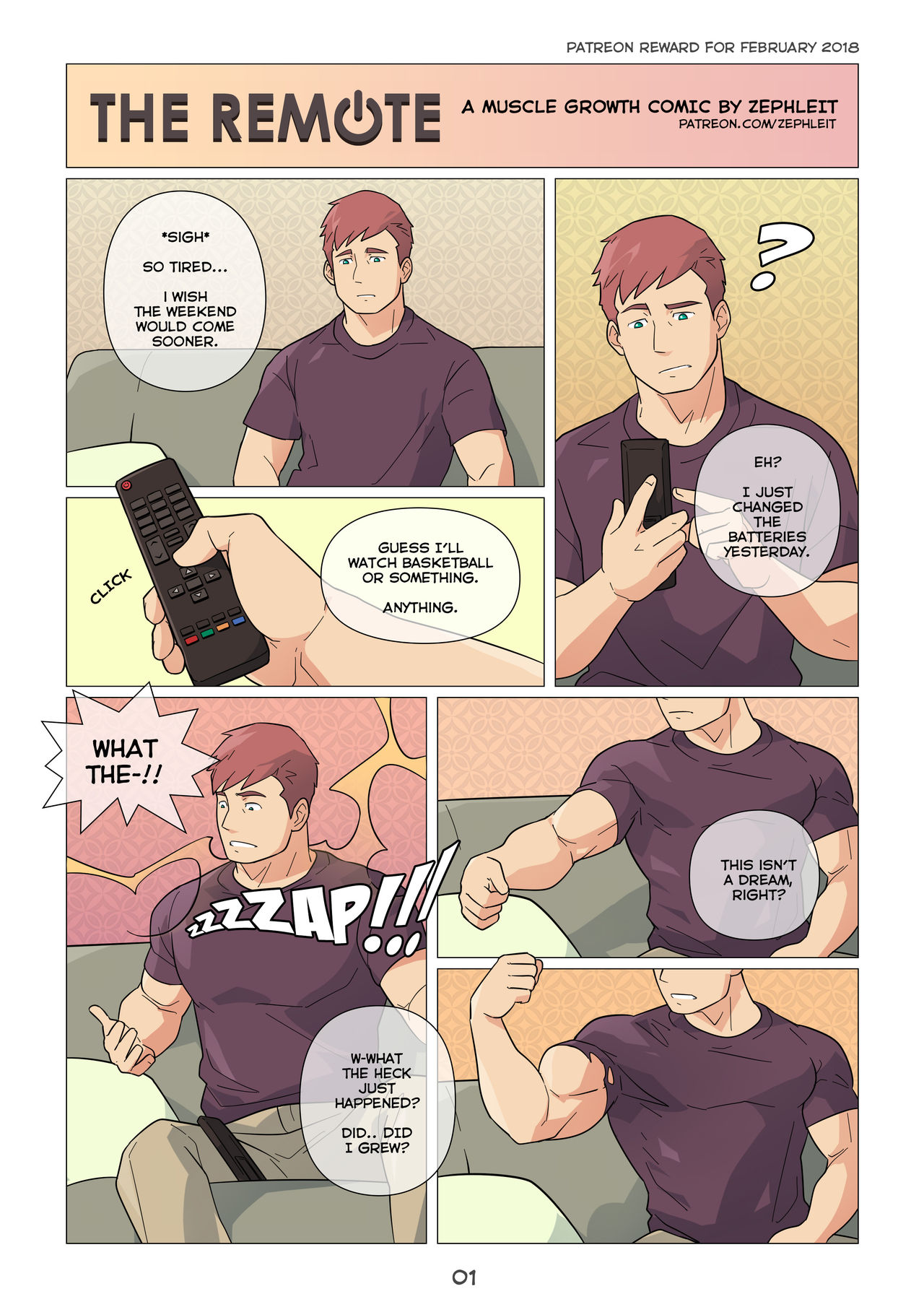 Muscle Growth Comic - Zephleit page 8 full