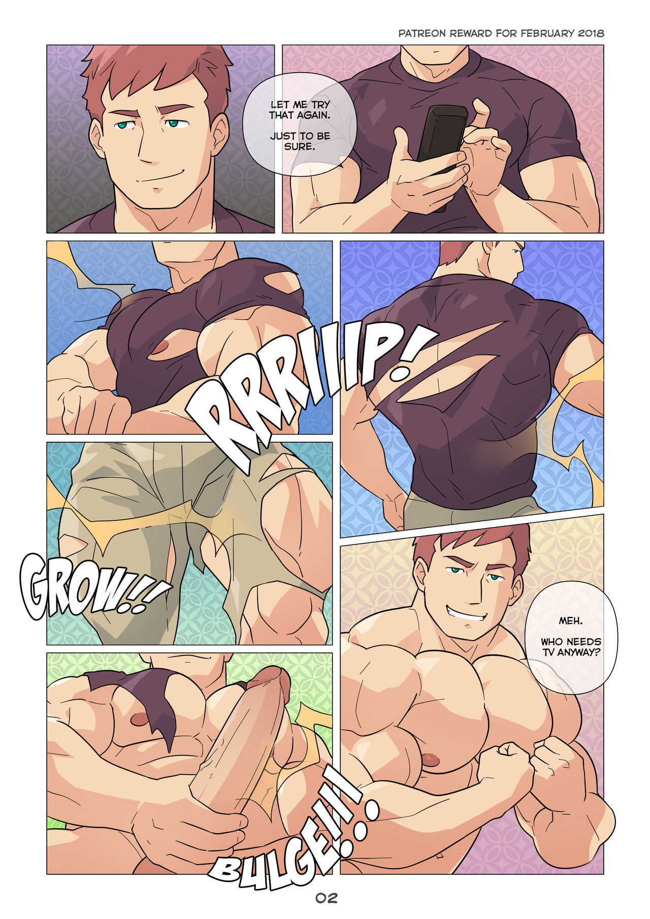 Muscle Growth Comic - Zephleit page 9 full