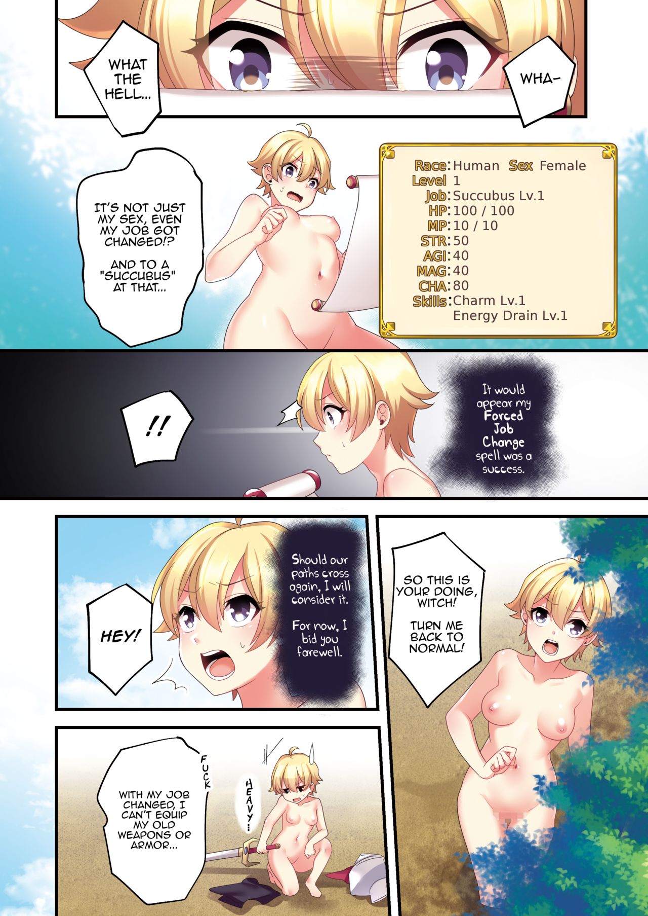 Sakyubasu ♀ ni Kyousei Tenshoku Saserareta Ore ♂ | I  was forcibly changed into a succubus page 4 full