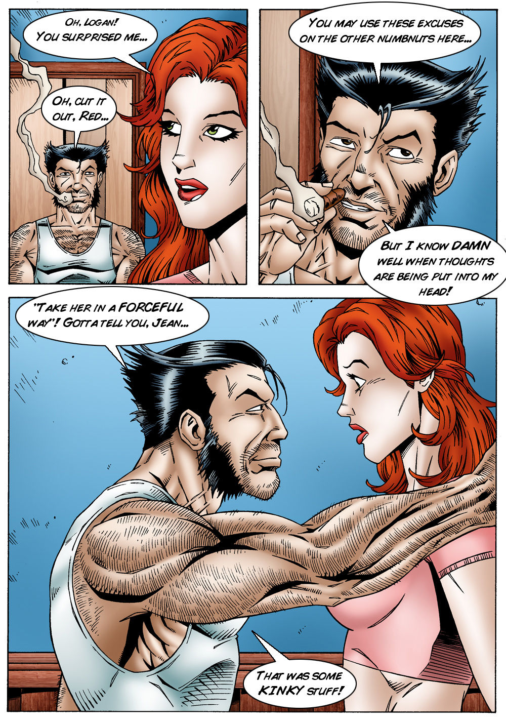 Jean Grey cheats on Scott Summers by fucking Logan Leandro Comics page 8 full