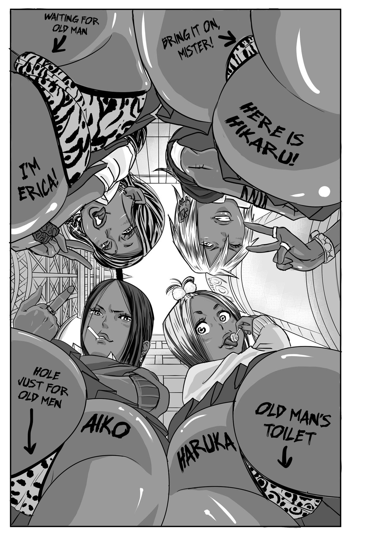 Cho ~Namaiki na Kuro Gal JK to Pakoritai Kimo Oyaji-tachi page 2 full