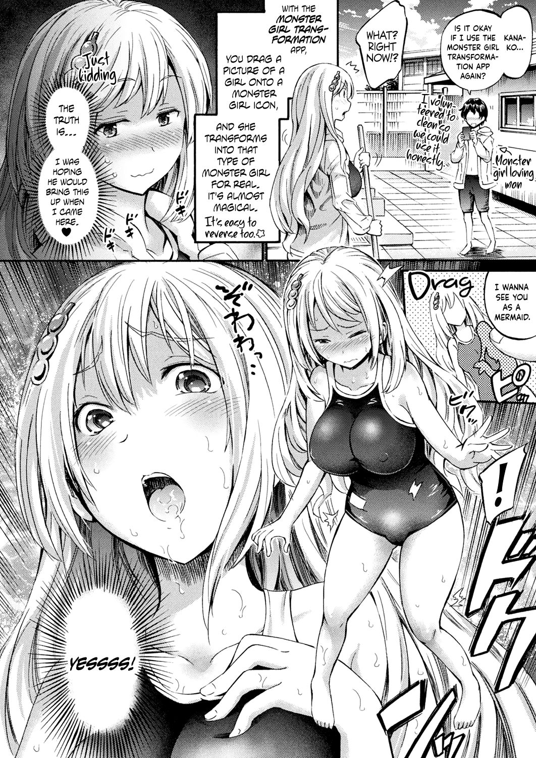 Appli de Hentai - Pool no Sukumizu Ningyo | Transformation Go: School Swimsuit Mermaid in the Pool   =Dark Mac + Palaxius= page 2 full
