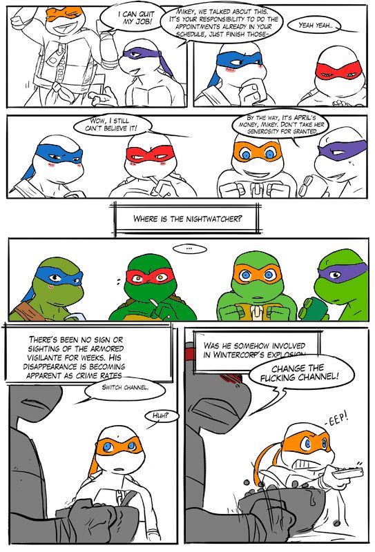 TMNT Black and Blue ch. 3 Colored by: Amateur page 2 full