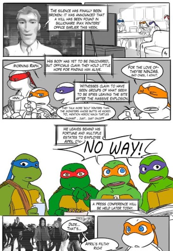 TMNT Black and Blue ch. 3 Colored by: Amateur cover