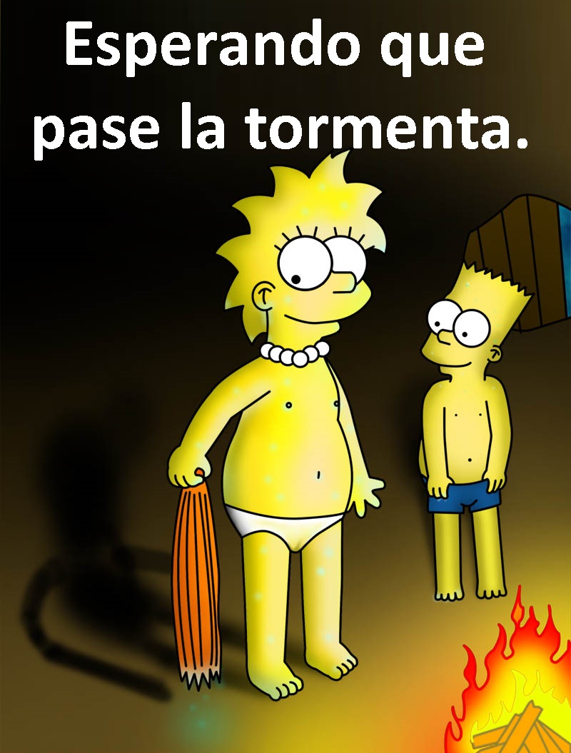 Comic xxx de "Los Simpsons" - Esperando que pase la tormenta page 1 full