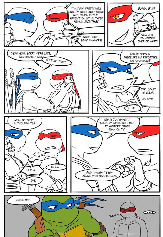 TMNT Black and Blue ch. 4 Colored by: Amateur page 4 full