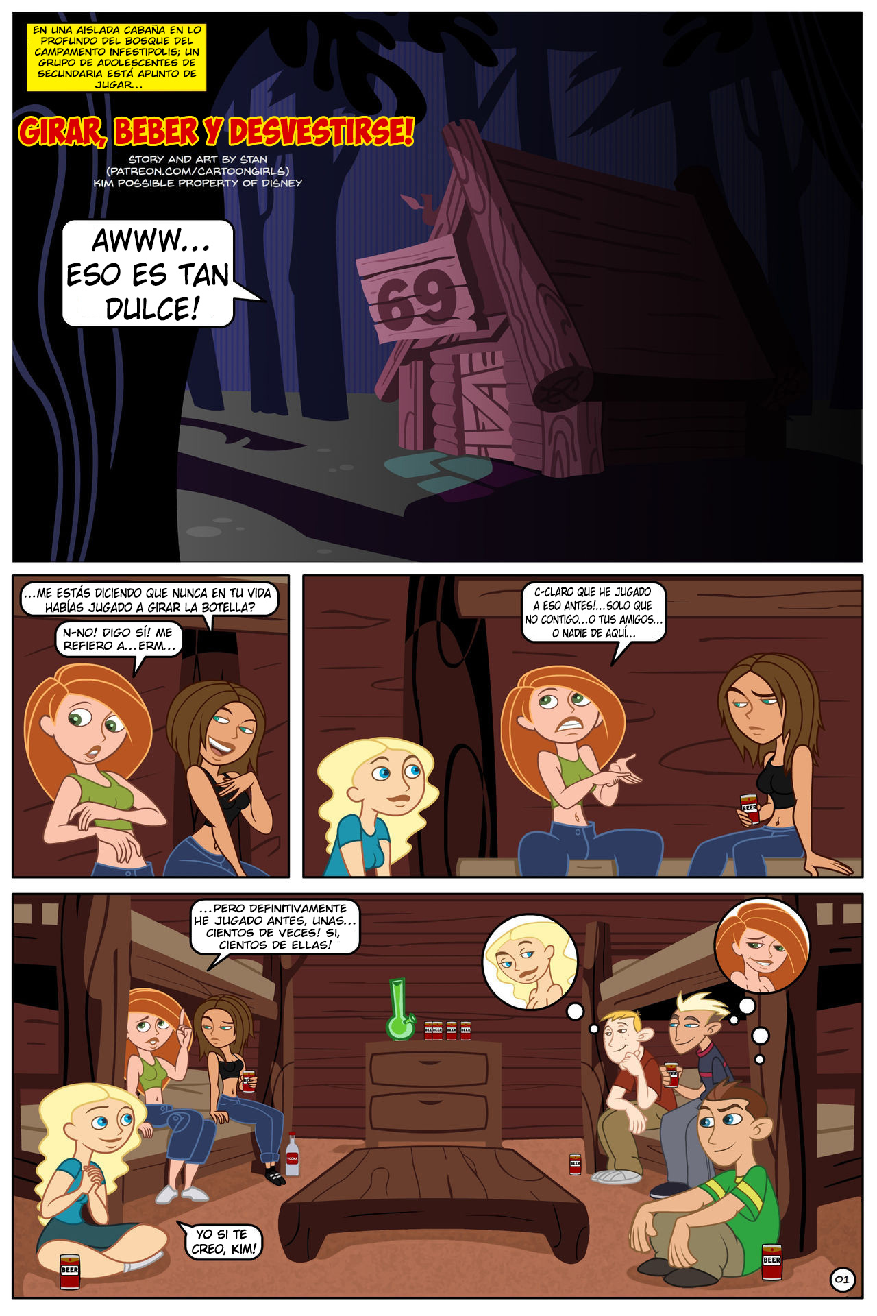 Kim Possible Girar, Beber &amp; Desvestirse! page 2 full