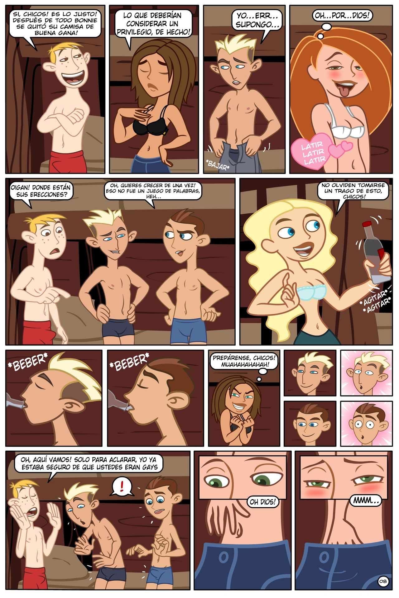 Kim Possible Girar, Beber &amp; Desvestirse! page 9 full