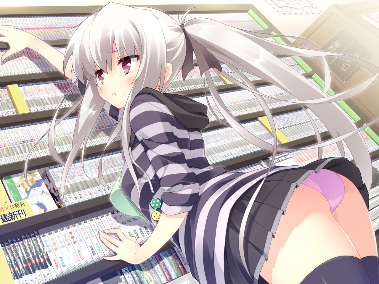 Girls Reaching for Things on a High Shelf in a Short Skirt page 8 full